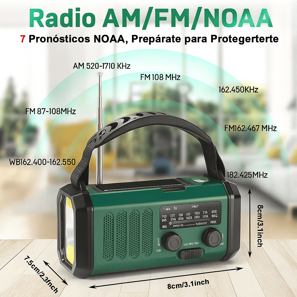 SurvivorPro Radio de Emergencia 10.000mAh - VyFlair