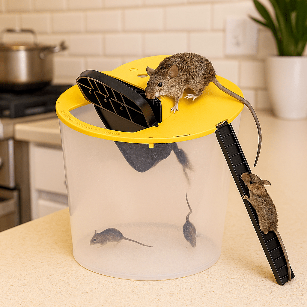 Trampa Humana para Ratones con Tapa de Cubo