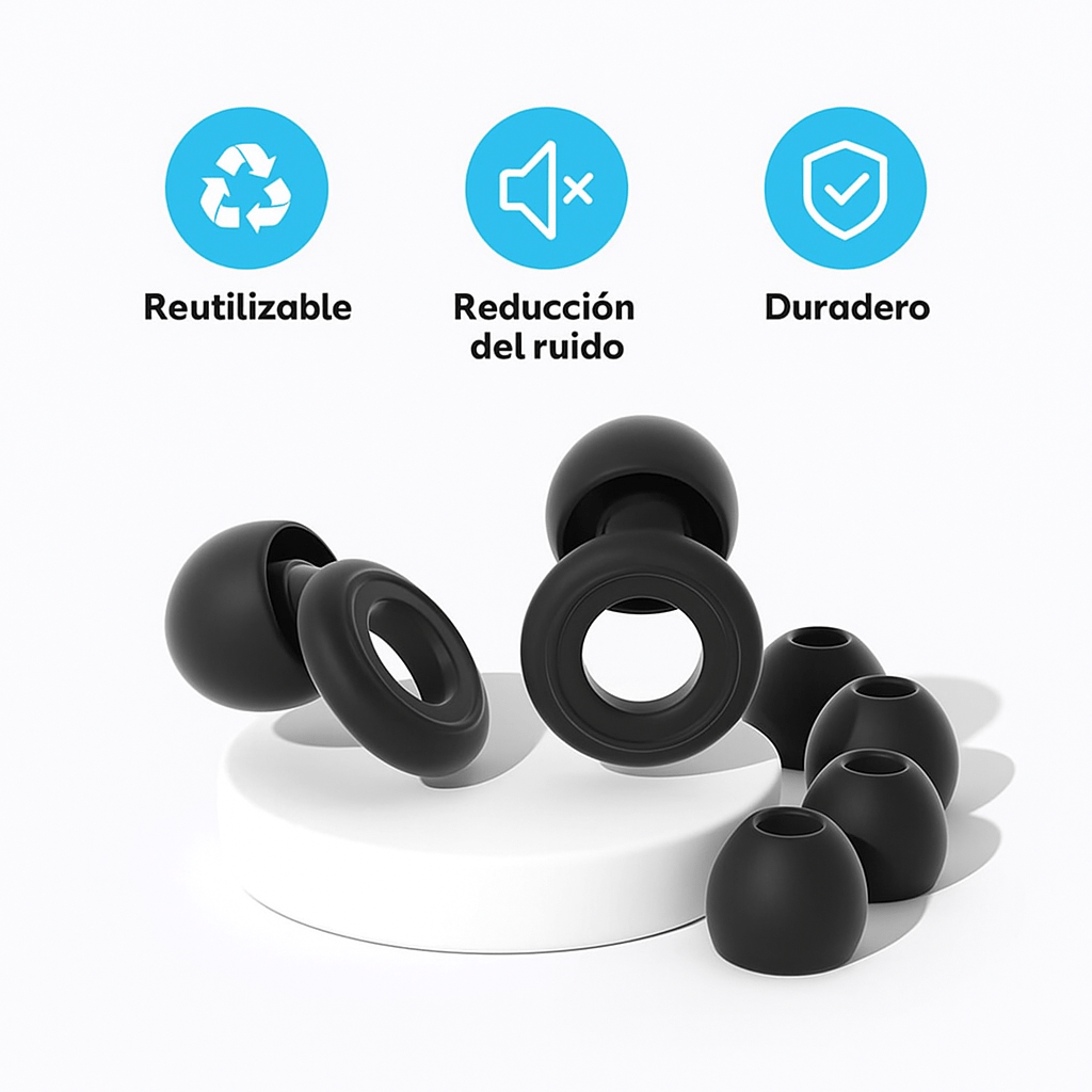 Quiet 2 Plus Tapones Reutilizables Doble Silicona - VyFlair