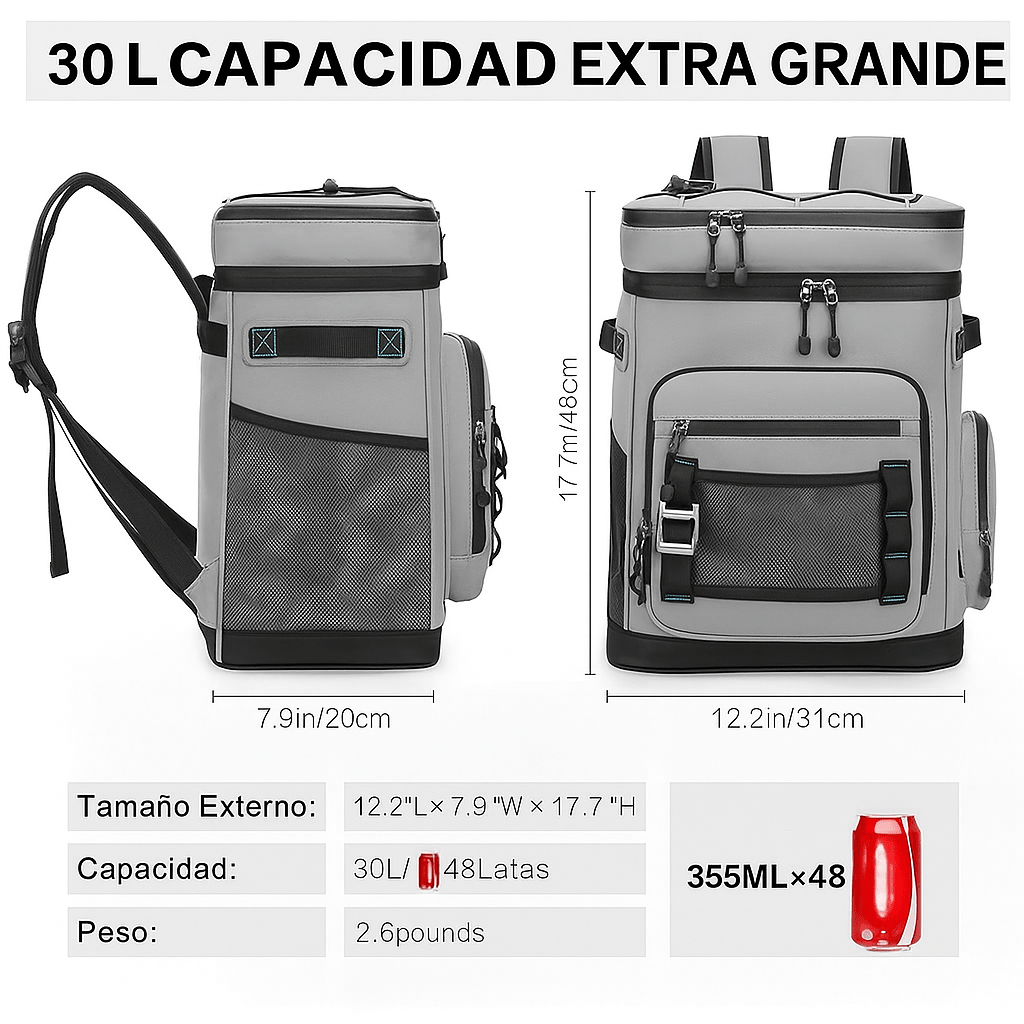 Mochila Nevera Aislada 30L Impermeable - VyFlair