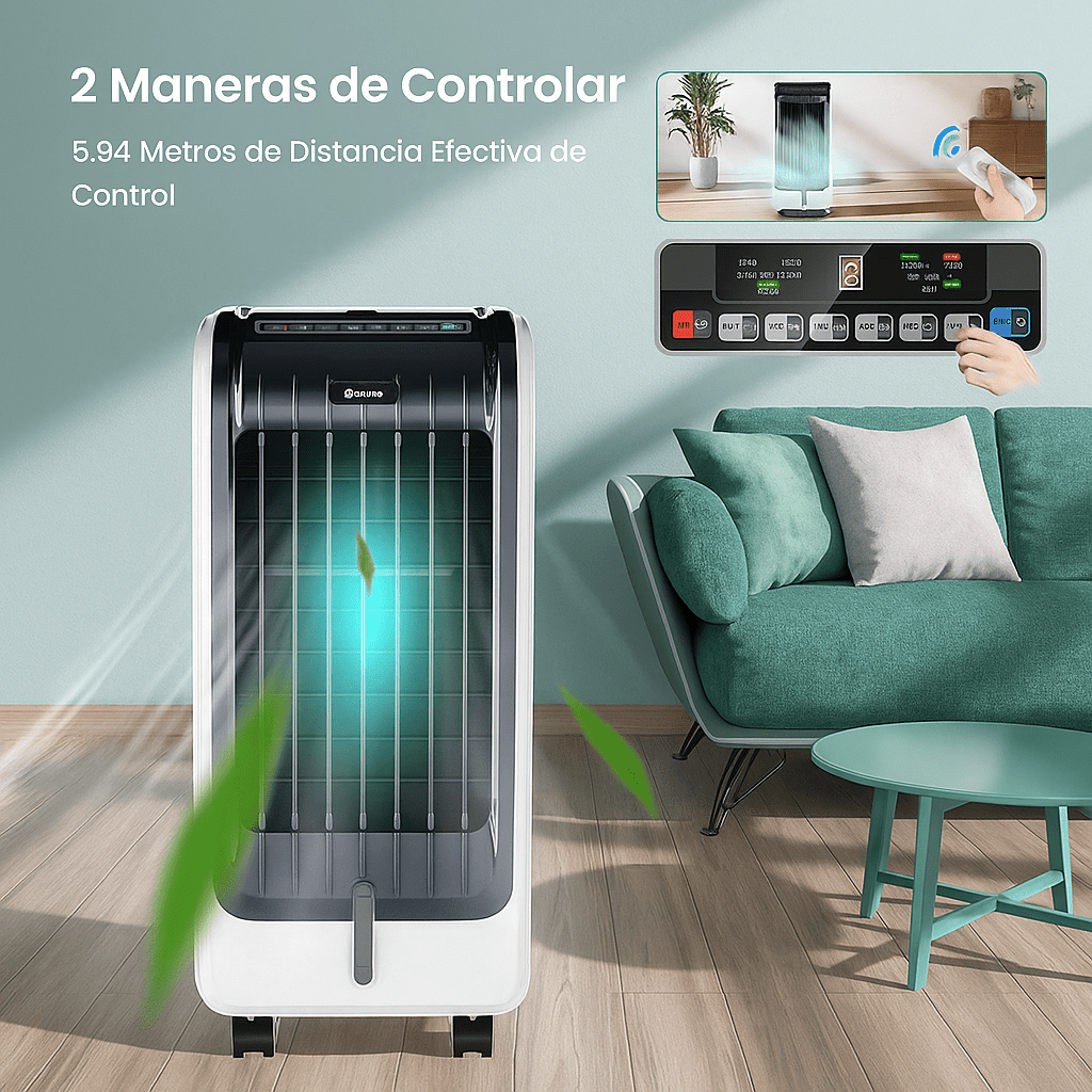 Enfriador Evaporativo Portátil 6L con Control Remoto - VyFlair