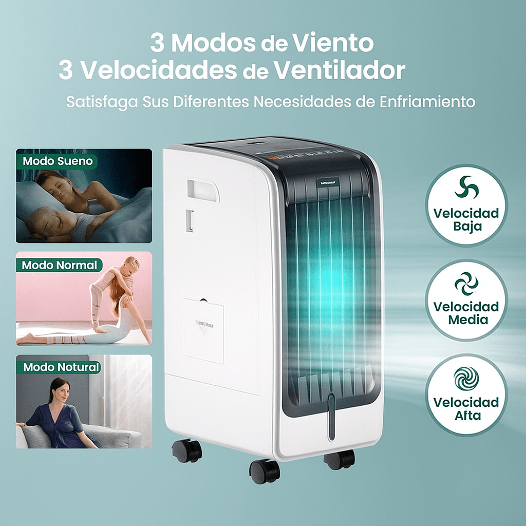 Enfriador Evaporativo Portátil 6L con Control Remoto - VyFlair