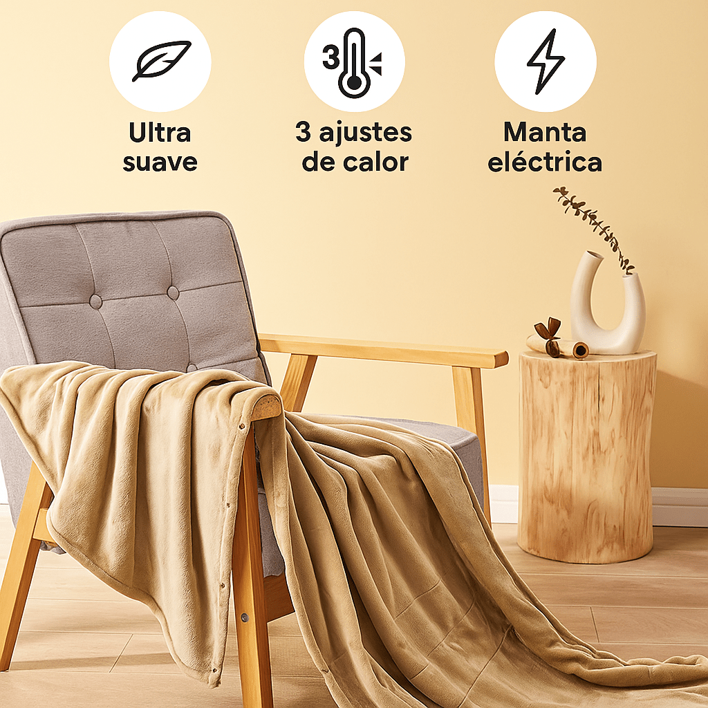 Manta Eléctrica USB Calefactable 3 Niveles Calor - VyFlair