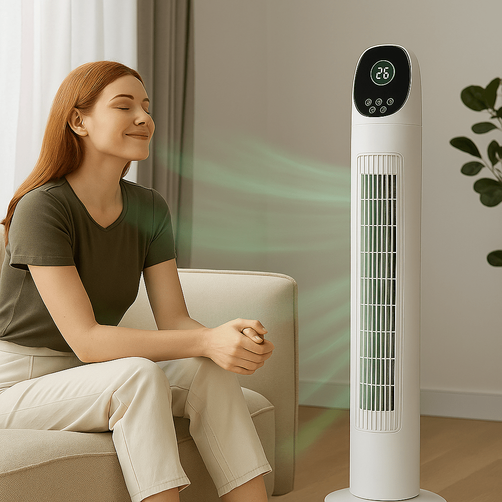 Ventilador de Torre Slim 42" Oscilante Silencioso - VyFlair