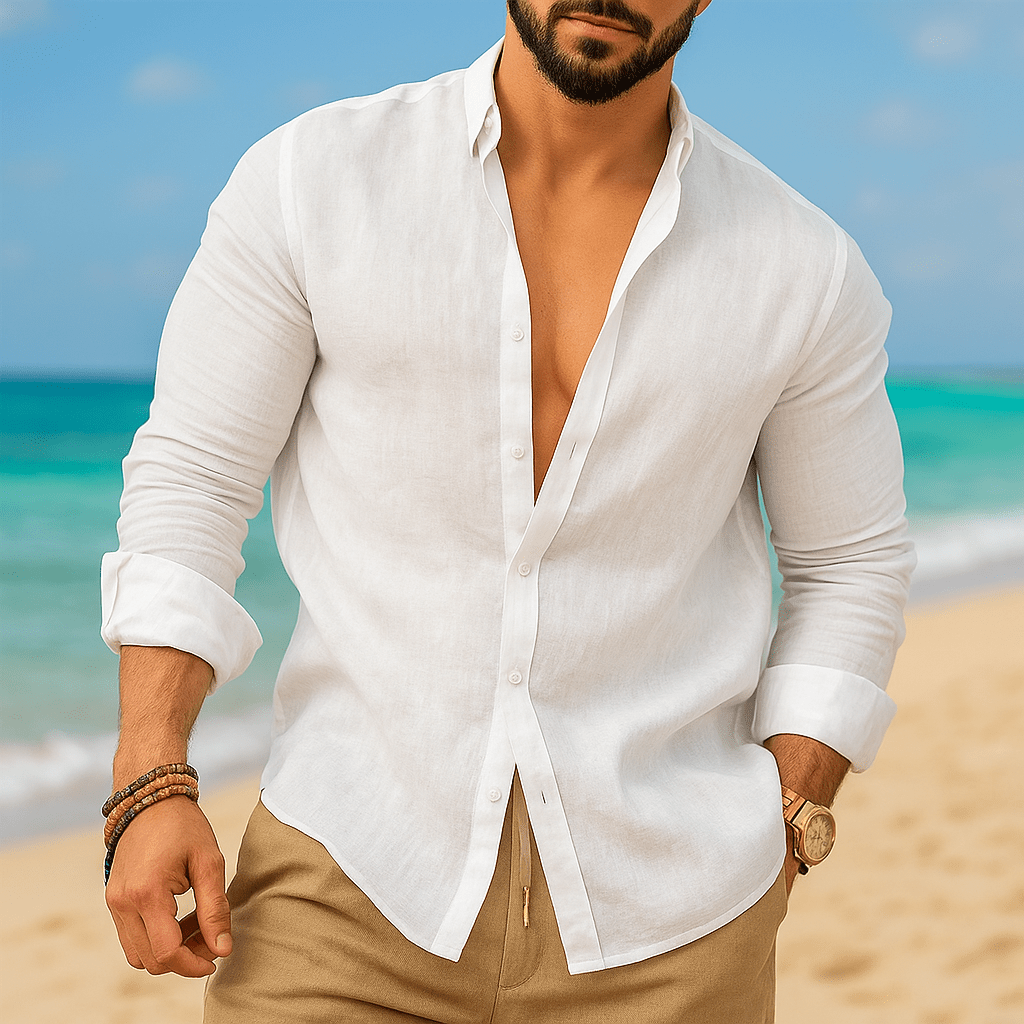 Ronnie – Camisa de Lino Transpirable - VyFlair
