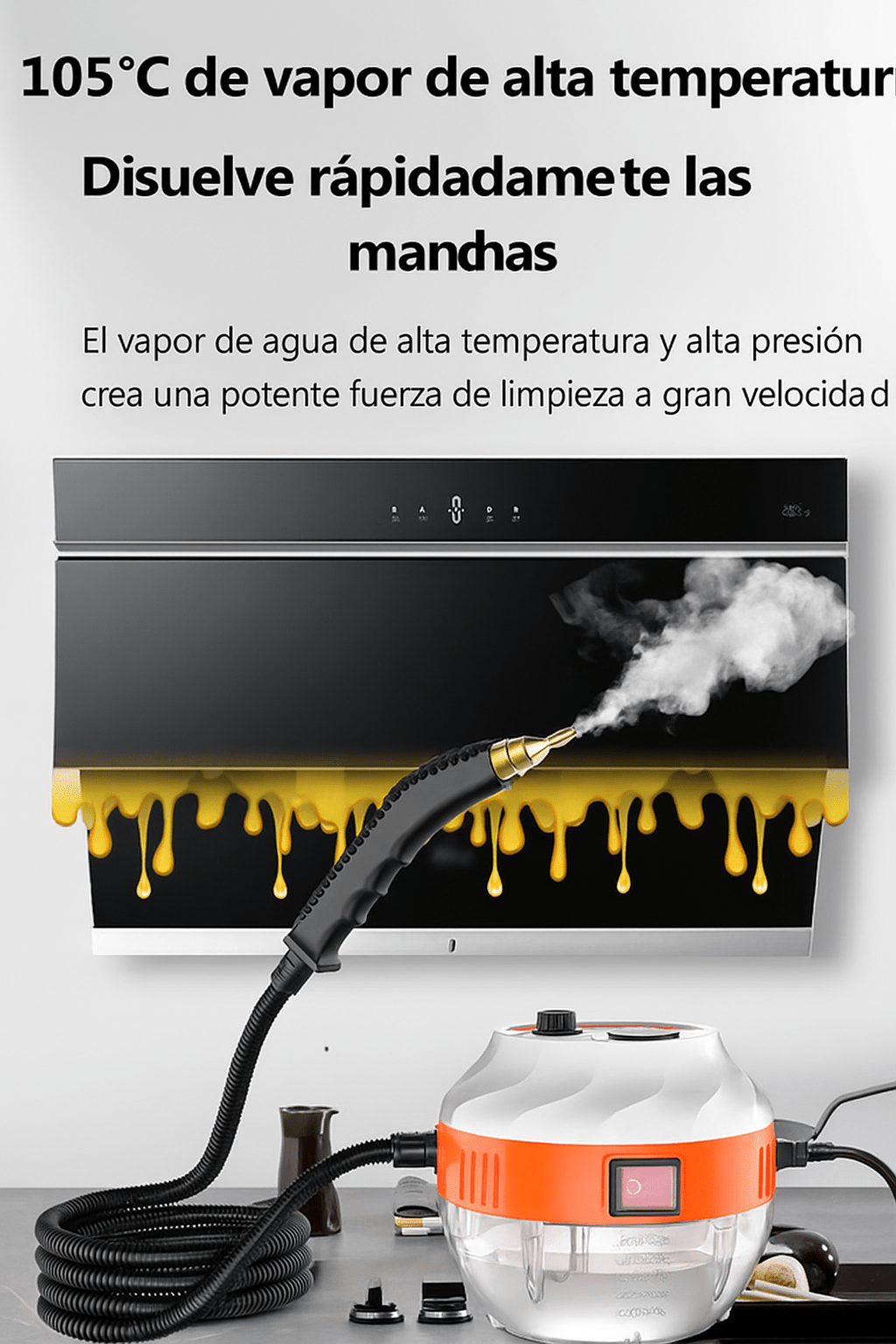 Limpiador de Vapor Alta Presión 2800W Profesional - VyFlair