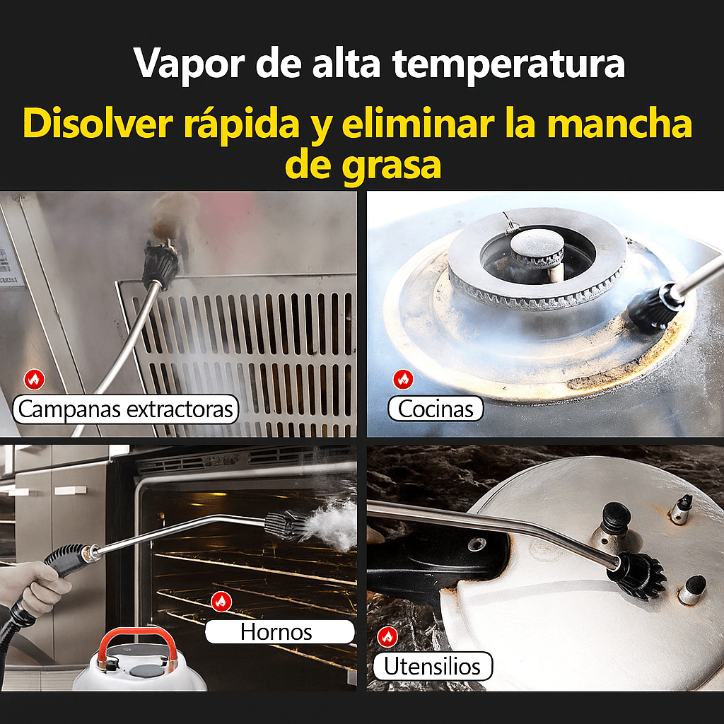 Limpiador de Vapor Alta Presión 2800W Profesional - VyFlair