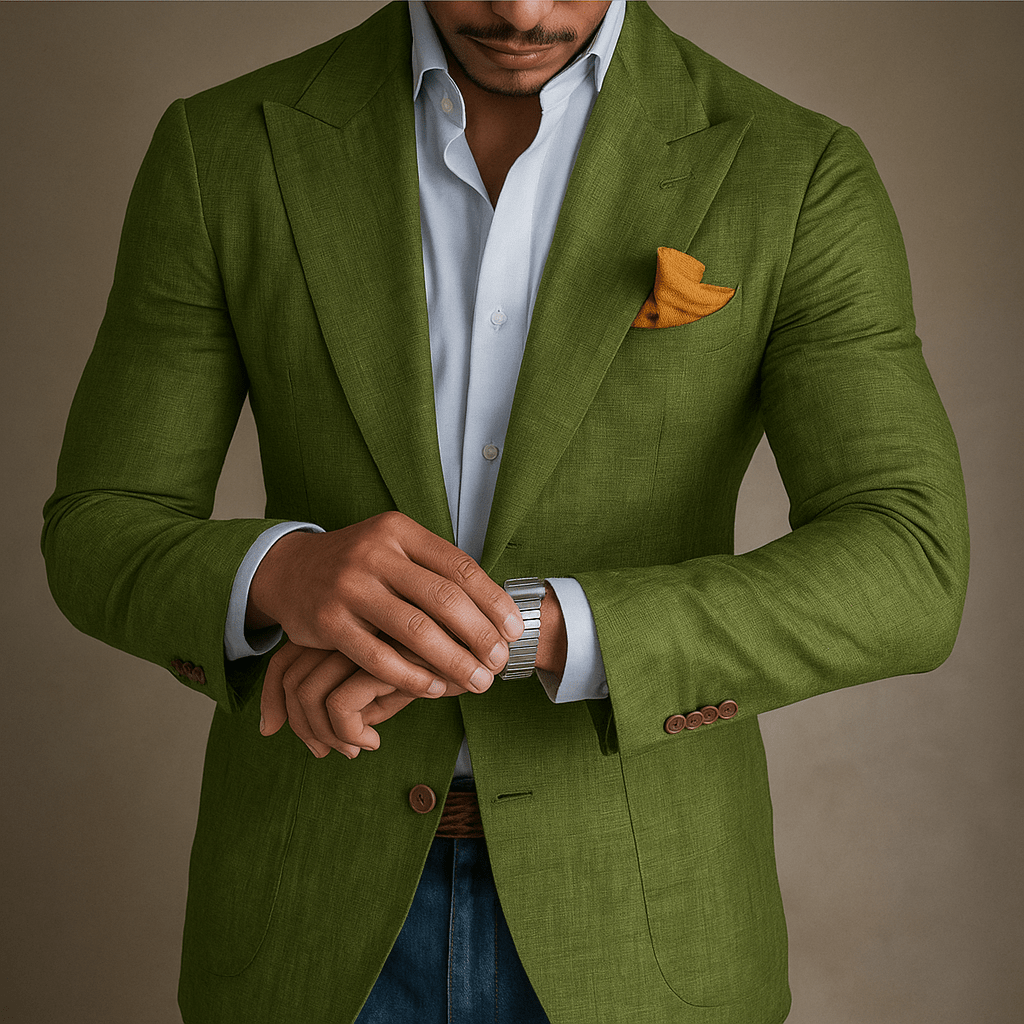 Chaqueta Blazer de Lino Hombre Gideon - VyFlair