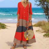 Vestido Largo Elegante Rayas Mujeres - VyFlair