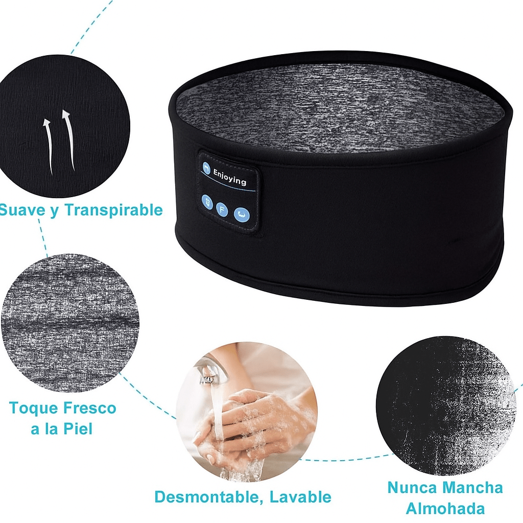Máscara de Sueño Bluetooth con Auriculares Integrados - VyFlair