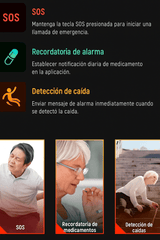 Reloj Inteligente SOS con Detección de Caídas para Mayores - VyFlair