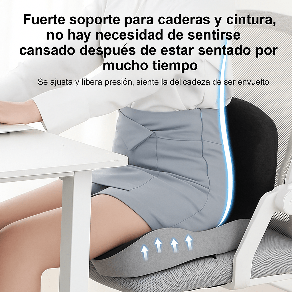 Cojín de Asiento Lumbar de Espuma Viscoelástica - VyFlair