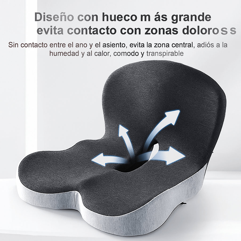 Cojín de Asiento Lumbar de Espuma Viscoelástica - VyFlair