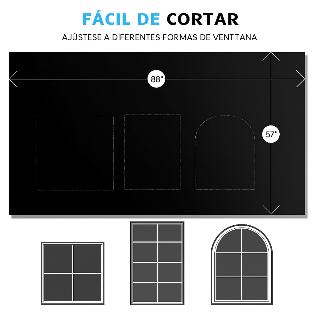 Cortina Adhesiva de Oscurecimiento Total para Ventanas - VyFlair