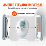 Asiento Elevador de Inodoro Ajustable con Agarraderas - VyFlair