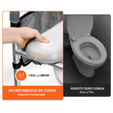 Asiento Elevador de Inodoro Ajustable con Agarraderas - VyFlair