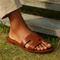 Sandalias Planas de Cuero con Corte Elegante - VyFlair
