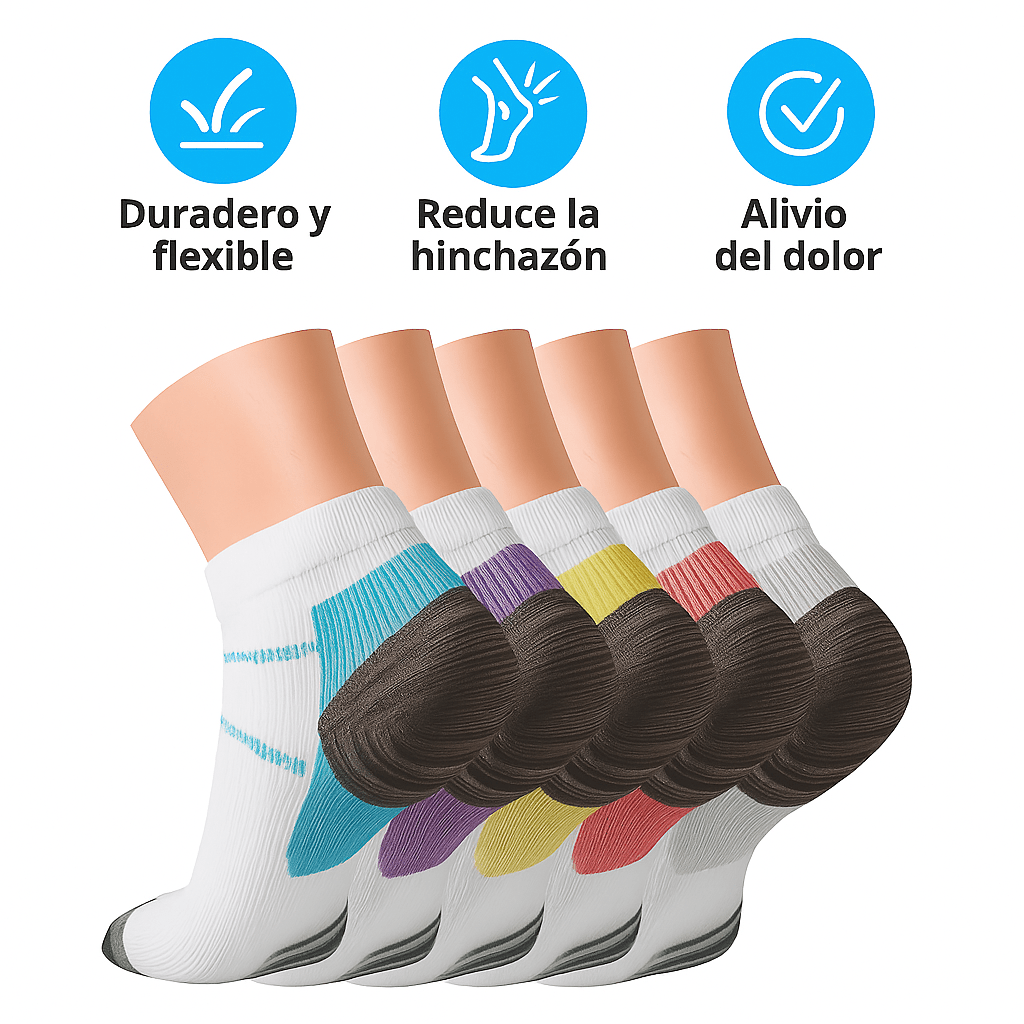 Calcetines de Compresión - Soporte para Fascitis Plantar - Tobillo y Talón