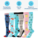 Calcetines Compresión - Edema - Diabetes - Paquete 6 Pairs - VyFlair