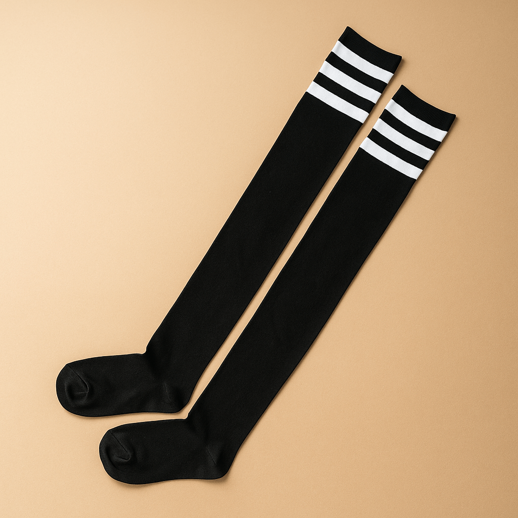 Medias Rayadas Nylon Altas Niñas - VyFlair