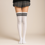 Medias Rayadas Nylon Altas Niñas - VyFlair