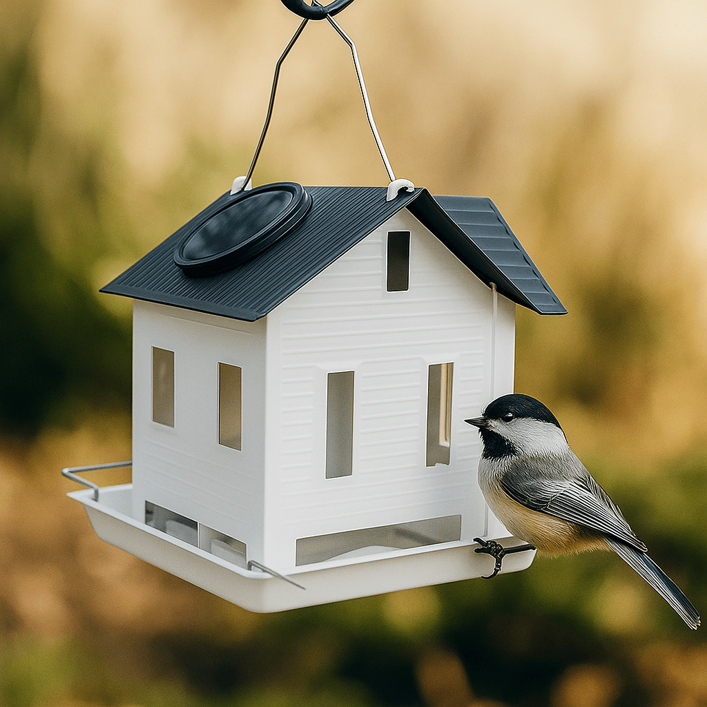 Comedero Solar para Aves con Luz LED Exterior - VyFlair