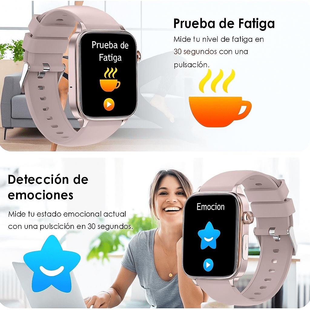 Reloj Inteligente ECG con Monitor de Salud y Notificaciones - VyFlair