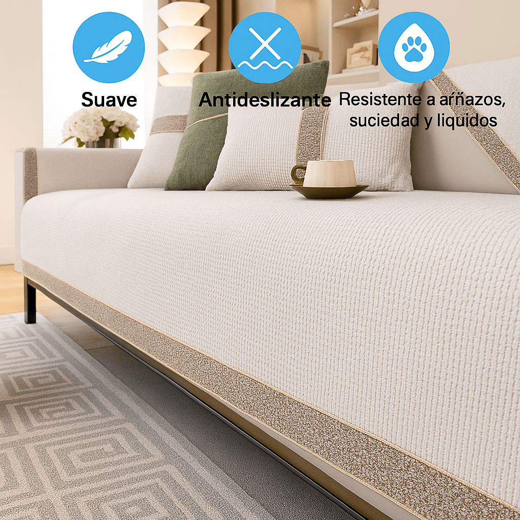 Funda de Sofá Chenille Antideslizante CozyGuard - VyFlair