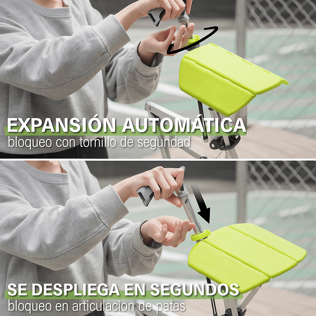 CrutchSeat Taburete Plegable para Muletas Portátil - VyFlair