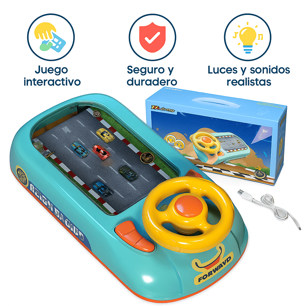 Volante Interactivo Infantil con Luces y Sonidos - VyFlair