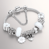 Pulsera de Plata Esterlina con Charms Florales - VyFlair