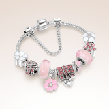 Pulsera de Plata Esterlina con Charms Florales - VyFlair