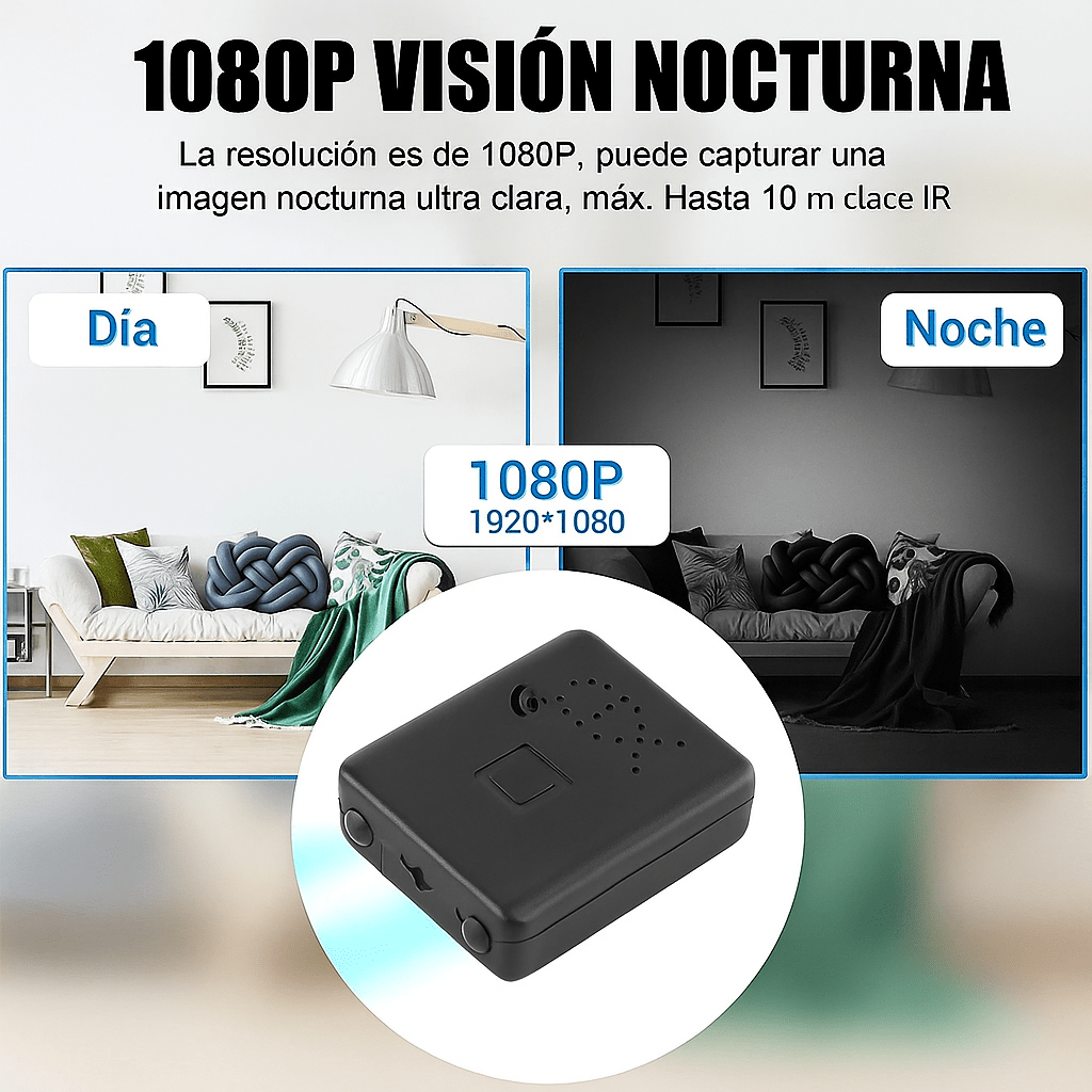 Mini Cámara Oculta Inalámbrica WiFi HD - VyFlair