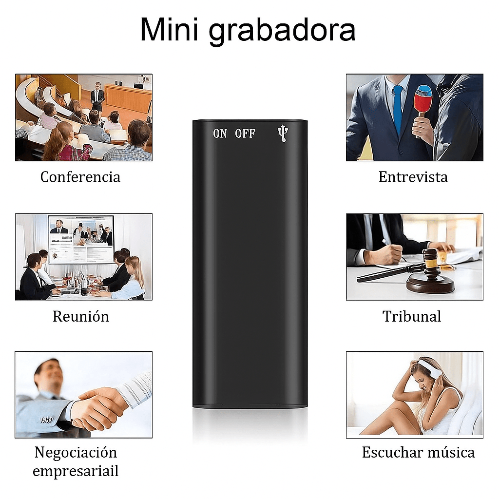 Grabador de Voz Oculto Compacto 16GB - VyFlair
