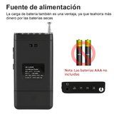 Radio Portátil de Bolsillo AM/FM con Alerta Meteorológica - VyFlair