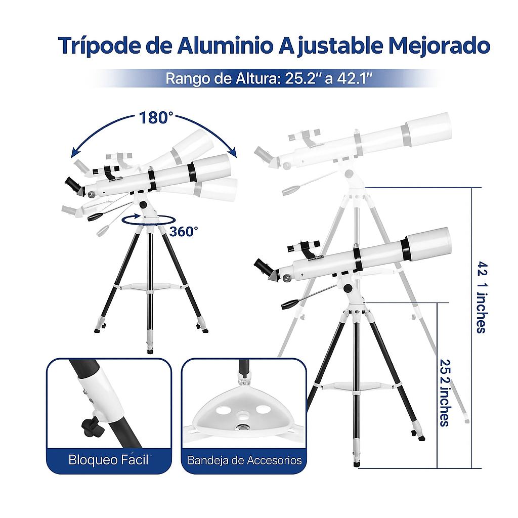 Telescopio Profesional 210X con App de Seguimiento - VyFlair