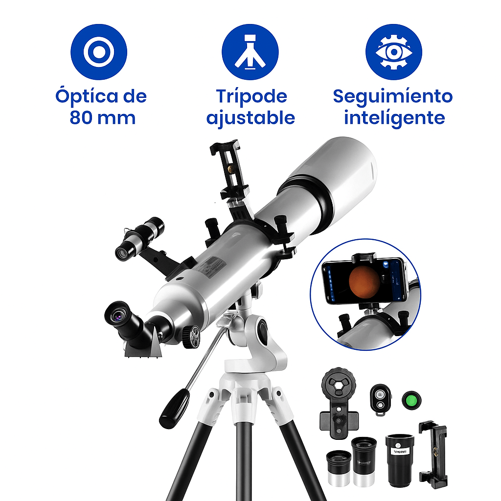 Telescopio Profesional 210X con App de Seguimiento - VyFlair