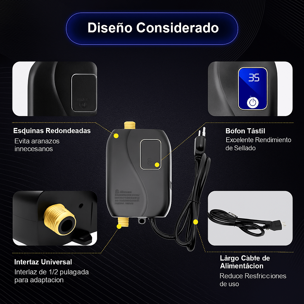 Calentador de Agua Instantáneo Sin Tanque 3000W - VyFlair