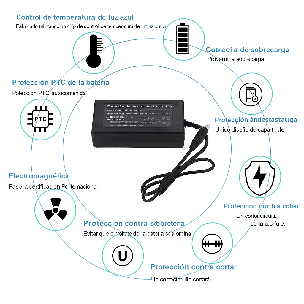 Cargador Universal para Bicicletas Eléctricas 36V - VyFlair