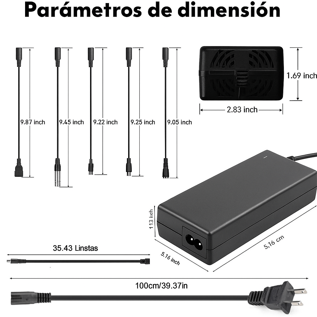 Cargador Universal para Bicicletas Eléctricas 36V - VyFlair