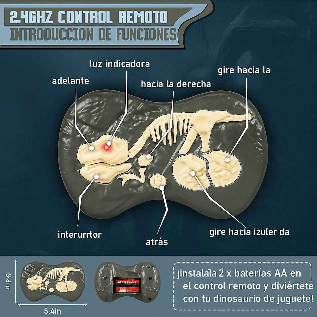 Dinosaurio Velociraptor a Control Remoto Interactivo - VyFlair