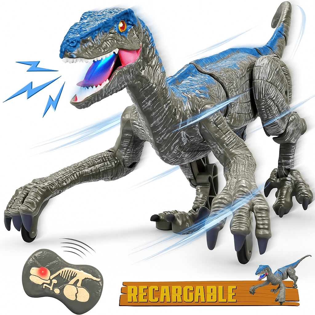 Dinosaurio Velociraptor a Control Remoto Interactivo - VyFlair