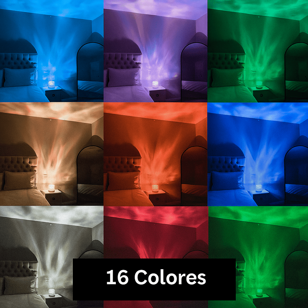 Proyector de Olas Oceánicas 16 Colores LED - VyFlair
