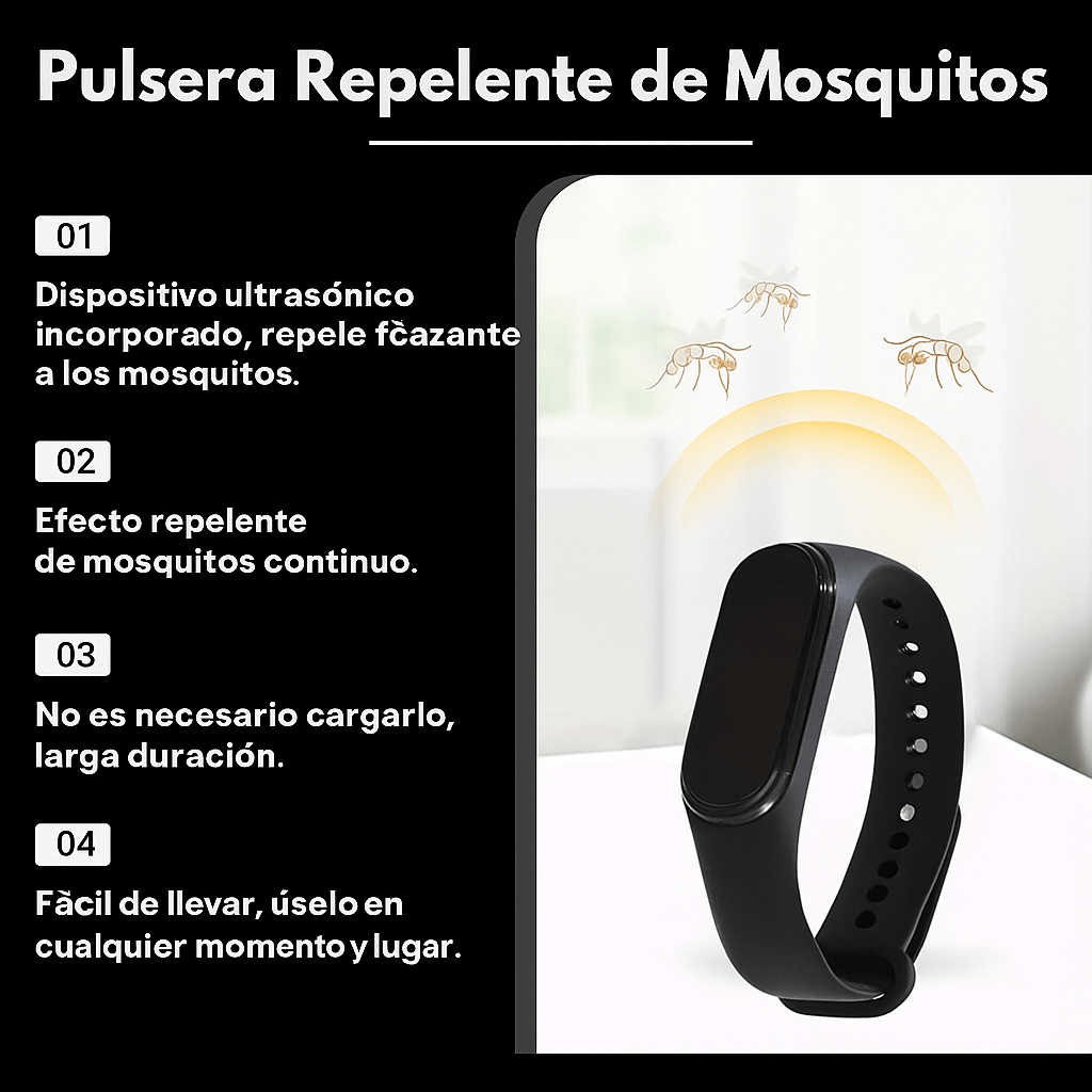 Pulsera Ultrasónica Repelente de Mosquitos - VyFlair