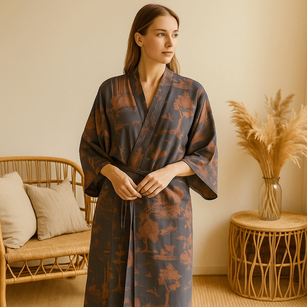 Kimono SilvaLoom – Baño Natural con Estilo Boho - VyFlair