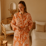 SereniLoom Kimono de Baño Algodón Suave - Transpirable - Lujo - VyFlair