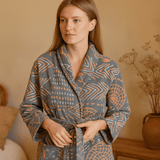 Bata VelvetMorn – Mezcla de Algodón Suave y Lujo Relajante - VyFlair