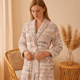 Bata VelvetMorn – Mezcla de Algodón Suave y Lujo Relajante - VyFlair