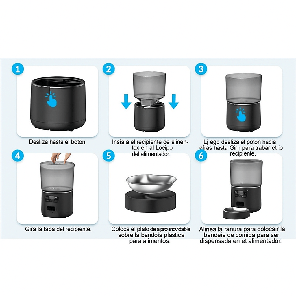 Dispensador Automático Inteligente de Comida para Mascotas - VyFlair