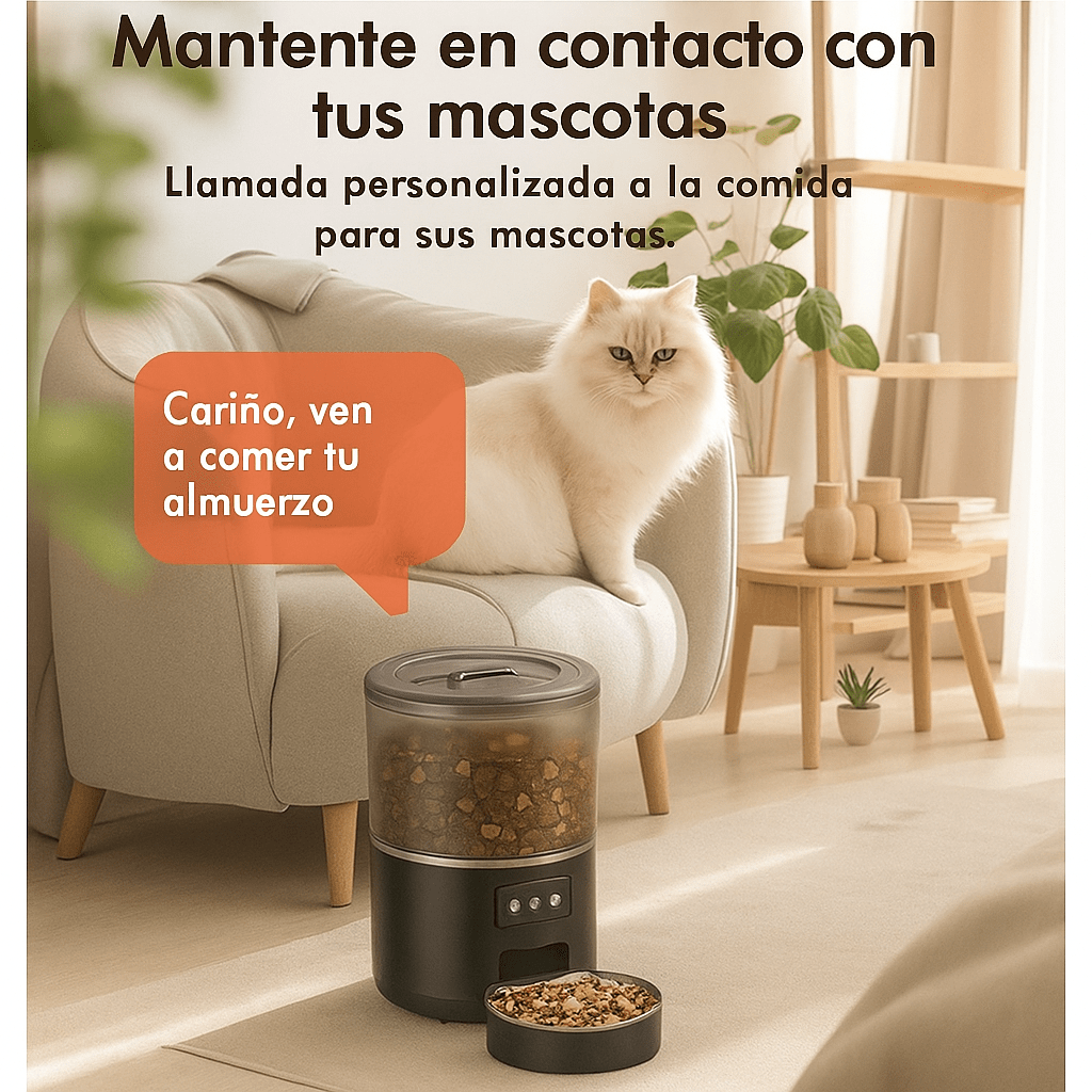 Dispensador Automático Inteligente de Comida para Mascotas - VyFlair